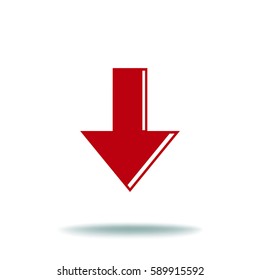 Icono de flecha en estilo plano de moda aislado. Símbolo de flecha para el diseño del sitio web, logotipo, aplicación, interfaz de usuario. Ilustración del vector, EPS10.