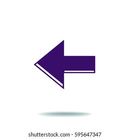 Icono de flecha en estilo plano de moda aislado. Símbolo de flecha para el diseño del sitio web, logotipo, aplicación, interfaz de usuario. Ilustración del vector, EPS10.