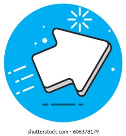 Arrow Icon in trendy flat style isolated on grey background. Arrow symbol for your web site design, logo, app, UI. Vector illustration.