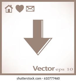 Icono de flecha en estilo plano de moda aislado. Símbolo de flecha para el diseño del sitio web, logotipo, aplicación, interfaz de usuario. Ilustración del vector, EPS10.