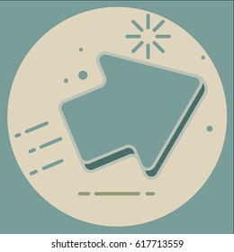 Arrow Icon in trendy flat style isolated on grey background. Arrow symbol for your web site design, logo, app, UI. Vector illustration.
