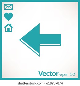 Icono de flecha en estilo plano de moda aislado. Símbolo de flecha para el diseño del sitio web, logotipo, aplicación, interfaz de usuario. Ilustración del vector, EPS10.