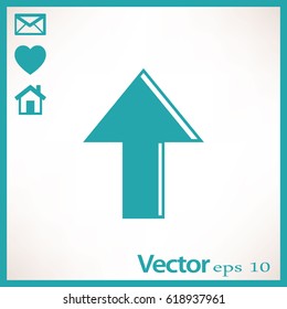 Icono de flecha en estilo plano de moda aislado. Símbolo de flecha para el diseño del sitio web, logotipo, aplicación, interfaz de usuario. Ilustración del vector, EPS10.