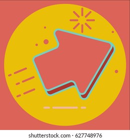 Arrow Icon in trendy flat style isolated on grey background. Arrow symbol for your web site design, logo, app, UI. Vector illustration.