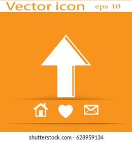 Ícone de seta isolado no estilo moderno. Símbolo de seta para design, logotipo, aplicativo, interface do usuário do seu site. Ilustração vetorial, EPS10.
