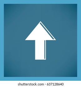 Icono de flecha en estilo plano de moda aislado. Símbolo de flecha para el diseño del sitio web, logotipo, aplicación, interfaz de usuario. Ilustración del vector, EPS10.