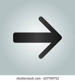 Arrow Icon in trendy flat style isolated on grey background. Vector illustration