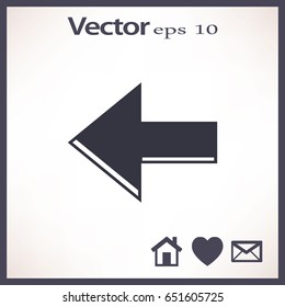 Arrow Icon in trendy flat style isolated. Arrow symbol for your web site design, logo, app, UI. Vector illustration, EPS10.
