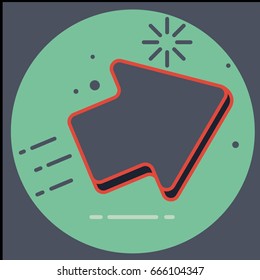 Arrow Icon in trendy flat style isolated on grey background. Arrow symbol for your web site design, logo, app, UI. Vector illustration.