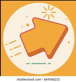 Arrow Icon in trendy flat style isolated on grey background. Arrow symbol for your web site design, logo, app, UI. Vector illustration.