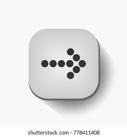 Arrow Icon in trendy flat style isolated on grey background. EPS10.