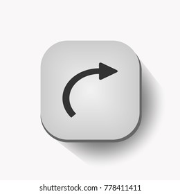 Arrow Icon in trendy flat style isolated on grey background. EPS10.
