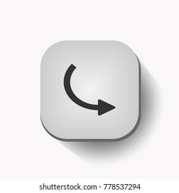 Arrow Icon in trendy flat style isolated on grey background. EPS10.