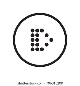 Arrow Icon in trendy flat style isolated on grey background. Vector illustration, EPS10.