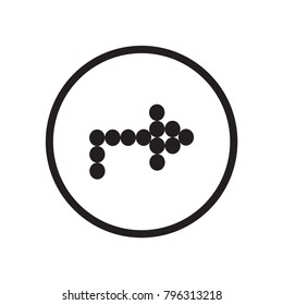 Arrow Icon in trendy flat style isolated on grey background. Vector illustration, EPS10.