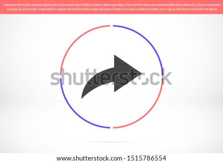 Arrow Icon in trendy flat style isolated on grey background. Arrow symbol for your web site design, logo, app, UI. Vector illustration, EPS10.