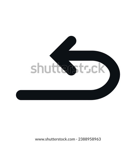 Arrow Icon in trendy flat style vector illustration. U tern icon.