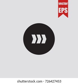 Arrow icon in trendy isolated on grey background.Vector illustration.