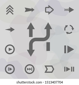 Arrow icon. Universal set of arrows for website design and development, app development