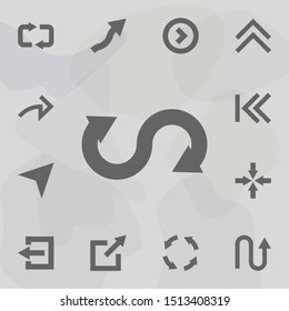 Arrow icon. Universal set of arrows for website design and development, app development