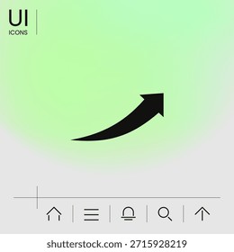 Icono de flecha - arriba. Elemento para su diseño