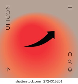 Icono de flecha - arriba. Elemento para su diseño