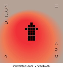 Icono de flecha - arriba. Elemento para su diseño