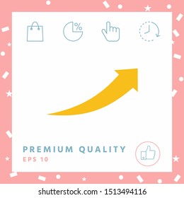 Arrow icon - up. Graphic elements for your design