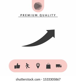 Arrow icon - up. Graphic elements for your design