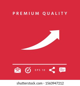 Arrow icon - up. Graphic elements for your design