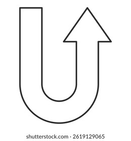 Arrow icon for U-turn or back