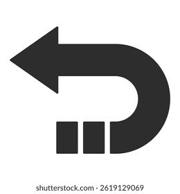 Arrow icon for U-turn or back