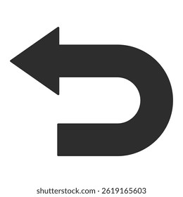 Arrow icon for U-turn or back