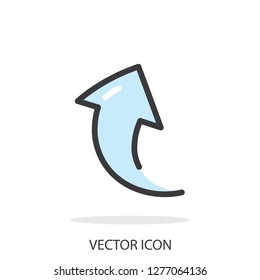 arrow up icon vector