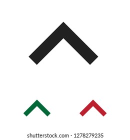 Arrow up icon vector