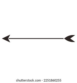 Pfeilsymbol, Vektorgrafik. Bogenschützenbildzeichen. Pfeilsymbol oder Logo.