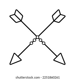 Vector de icono de flecha. Signo de ilustración de tiro con arco. Símbolo de flecha o logotipo.