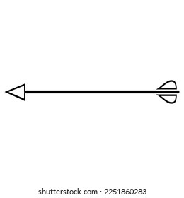 Arrow icon vector. Archery illustration sign. Arrow symbol or logo.