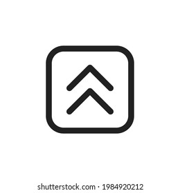 up arrow icon vector from arrows concept. Thin line illustration of up arrow. up arrow linear sign for use on website, app, ui. Arrow icon, isolated. Flat design.