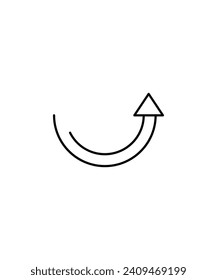 icono de flecha, icono de la mejor línea del vector.