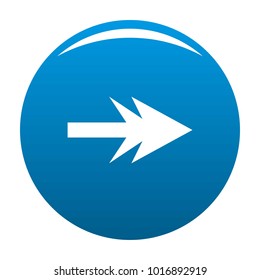 Arrow icon vector blue circle isolated on white background 