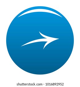 Arrow icon vector blue circle isolated on white background 