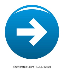 Arrow icon vector blue circle isolated on white background 