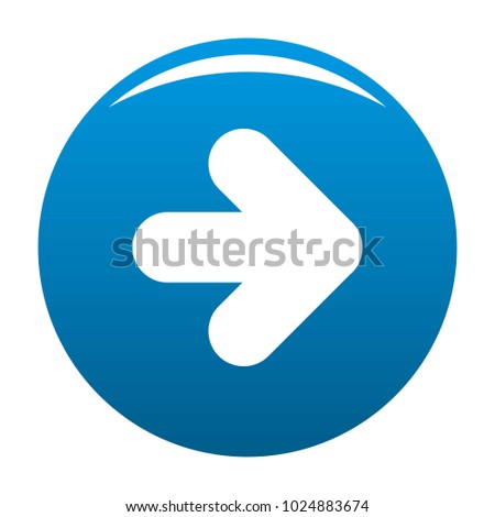 Arrow icon vector blue circle isolated on white background 