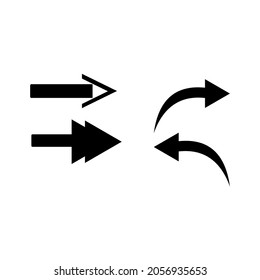 Arrow icon. Vector collection of arrows. Arrow. cursor. Modern simple arrow. black icon. Vector illustration