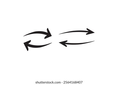 Arrow icon vector collection. Black Arrow icons. Different arrow signs. linear arrow icon pack. up down horizontal, right. left, switch icons suitable for apps and website