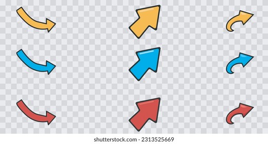 Arrow icon. Arrow vector collection. Arrow. Cursor. Modern simple arrow. Vector illustration