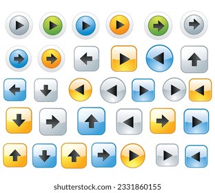 Arrow icon. Arrow vector collection. Arrow. Cursor. Modern simple arrows. Vector illustration, colour arrow