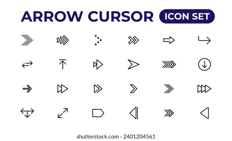  Arrow icon. Arrow vector collection. Arrow. Cursor. 
