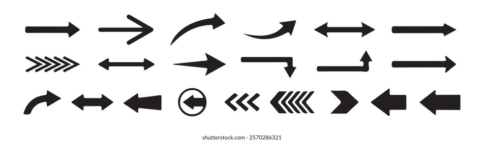 Arrow icon. Arrow vector collection. Arrow. Cursor. Modern simple arrows. Arrow or sign icon for Web UI, digital product, and anything